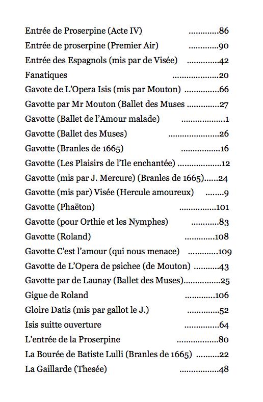 vol_54_index2.tiff - Volume 54 : Jean-Baptiste Lully : Transcriptions pour luth, théorbe et guitare baroque