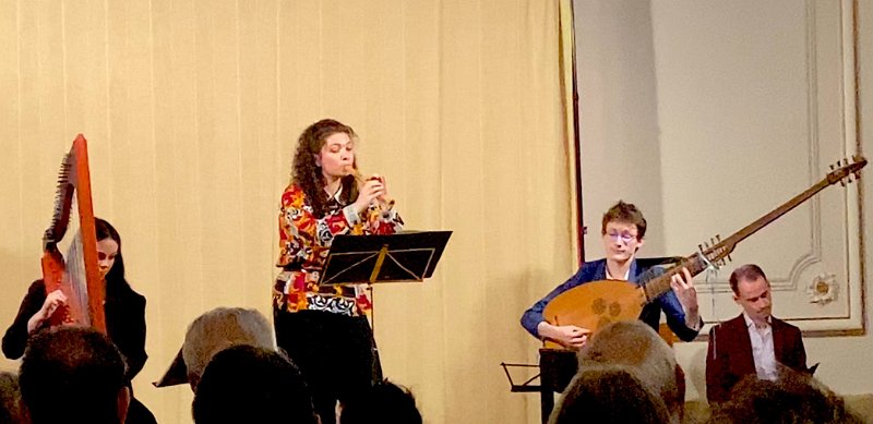 488886744_1151903343396697_878303560761875487_n.jpg - Ensemble  La  Nébuleuse  :  Gabriel Rignol :  théorbe, Imanol  Iraola :chant, Clémence Niclas : chant & flûte, Pernelle Marzorati : harpe