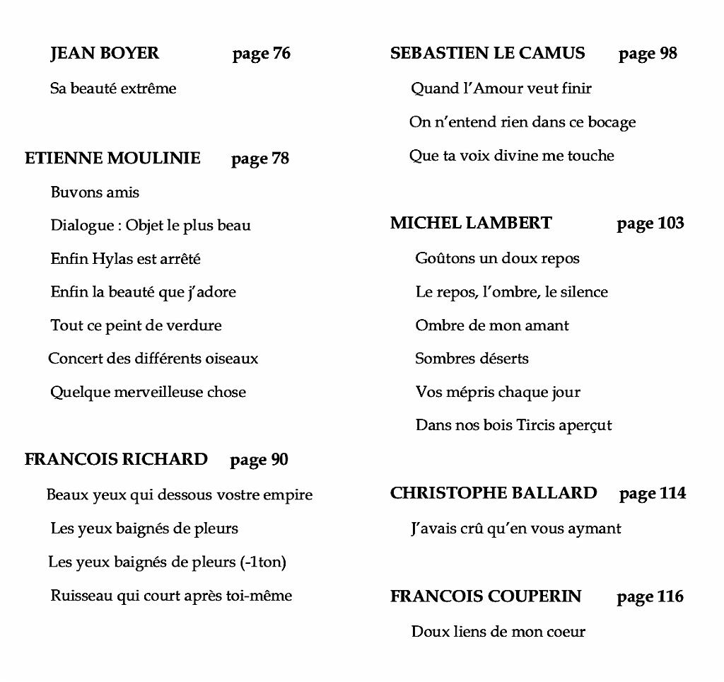 liste_pieces_2.jpeg - Volume 63 : Airs de Cour français du XVIIe siècle pour voix et luthScreenshot