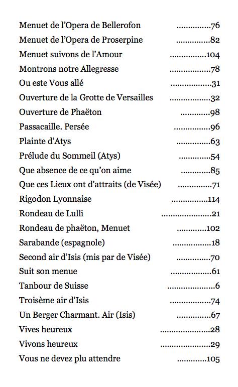 vol_54_index4.tiff - Volume 54 : Jean-Baptiste Lully : Transcriptions pour luth, théorbe et guitare baroque