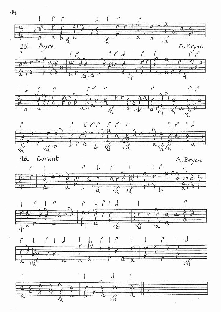 vol_57_extrait.jpg - Volume 57 : 50 Pièces anglaises éditées par John Playford en 1663Adaptées pour luth baroque 11 chœurs par Jean-Luc Bresson